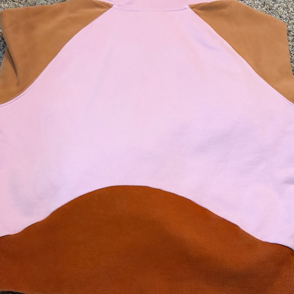 Aerie Pink and Brown Zip up sweatshirt - Picture 6 of 7